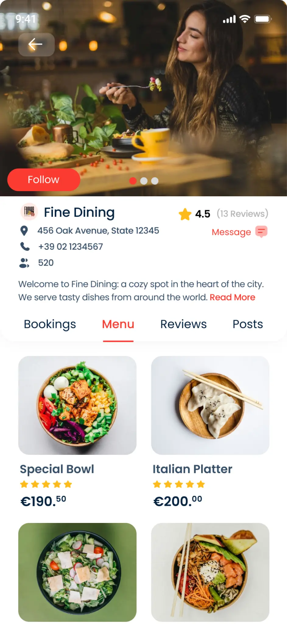 Food It second app screen